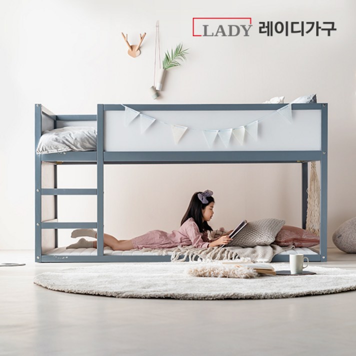 레이디가구 마네 양면 벙커침대 +포켓매트리스2EA, 심플내추럴