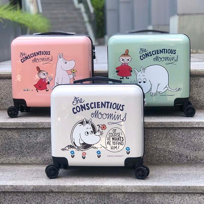 MOOMIN 무민 토토 기내용 16인치 미니 캐리어 소형 하드캐리어