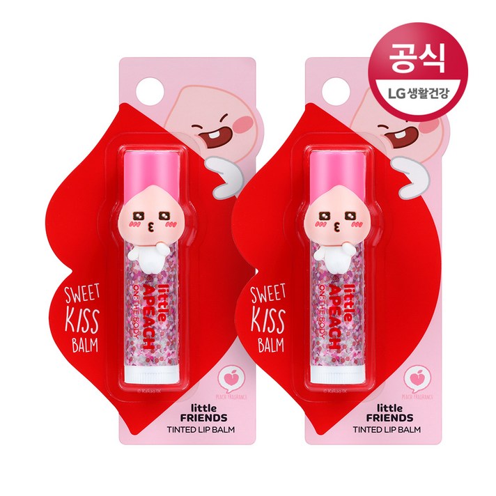 온더바디 리틀어피치 키스미 틴티드 립밤(블로썸핑크) 4.1g x2개, 단품, 단품