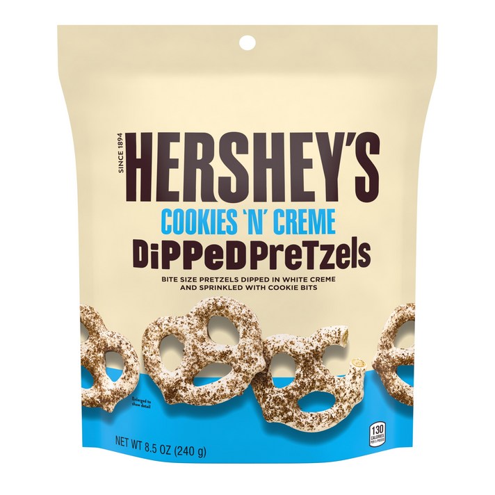 허쉬 쿠키 앤 크림 딥트 프레첼, 240g, 1개