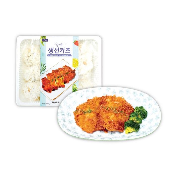 일식전문점에서 사용하는 수제 생선까스 [ 생선카츠 1.89kg ( 70g x 27매 ) 생선커틀릿, 1팩