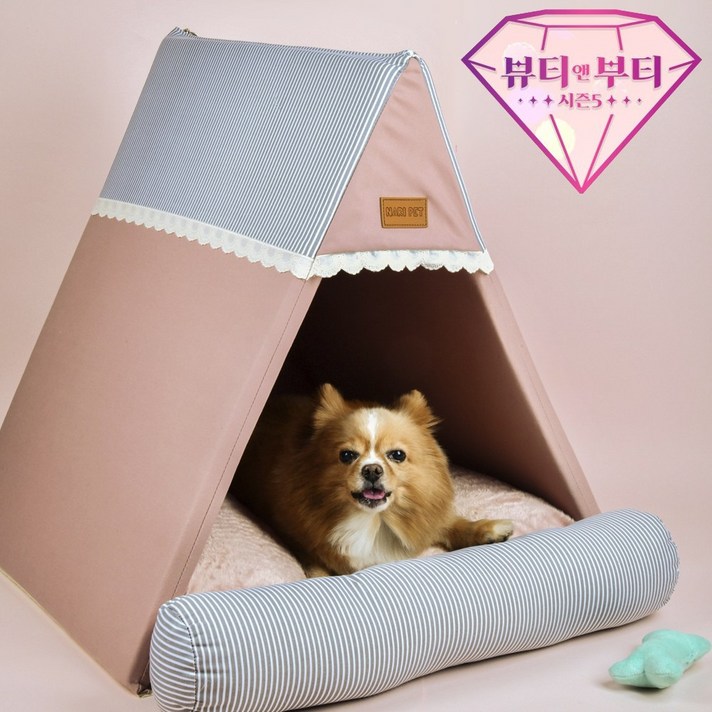 [뷰티앤부티 시즌5 방영]나리펫 대형견집 예쁜 강아지집 애견하우스(하우스+방석 Set), 그레이