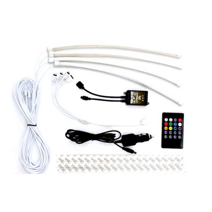 카포카 자동차 차량용 무드등 풋등 RGB LED바, 30cm(고급형)풀세트