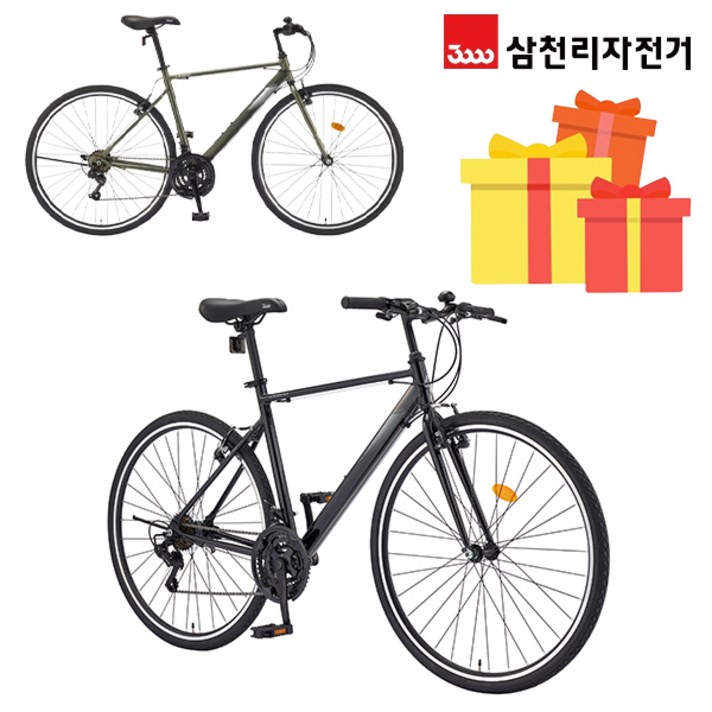 삼천리 완조립 2024 토러스 700C 21단 청소년 성인 입문용 알루미늄 하이브리드 자전거, 24년형펄올리브, 인치440  색상24년형펄올리브, 상세 설명 참조