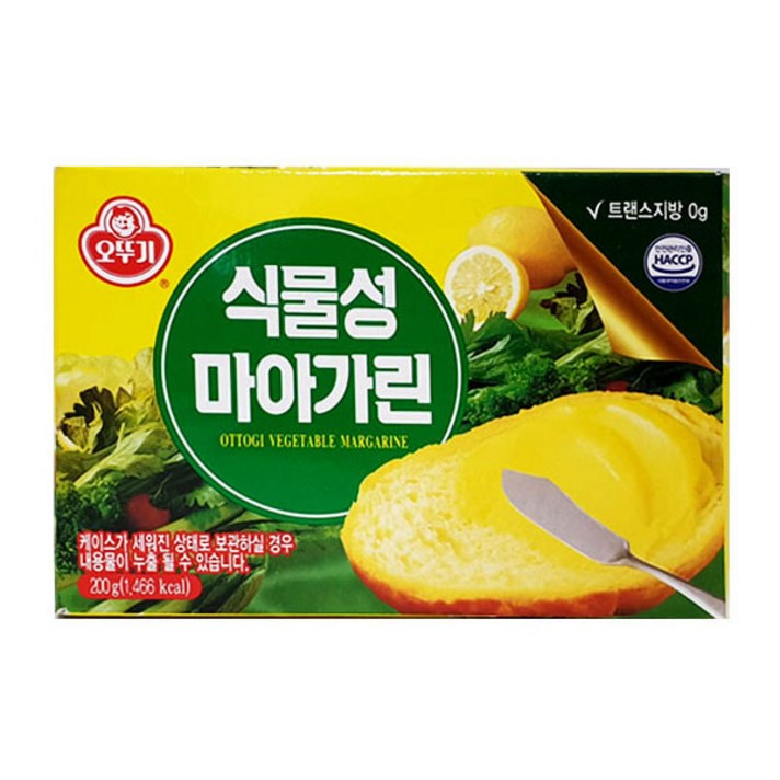 유니크앤몰 오뚜기 식물성 마아가린200g 트랜스지방0g 마가린, 10개, 200g