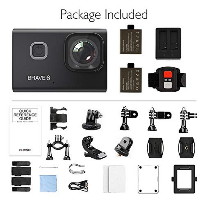 아카소 V50 EK7000 pro 4K Wifi 터치스크린 방수 액션캠 자전거 오토바이 블랙박스, Brave 6