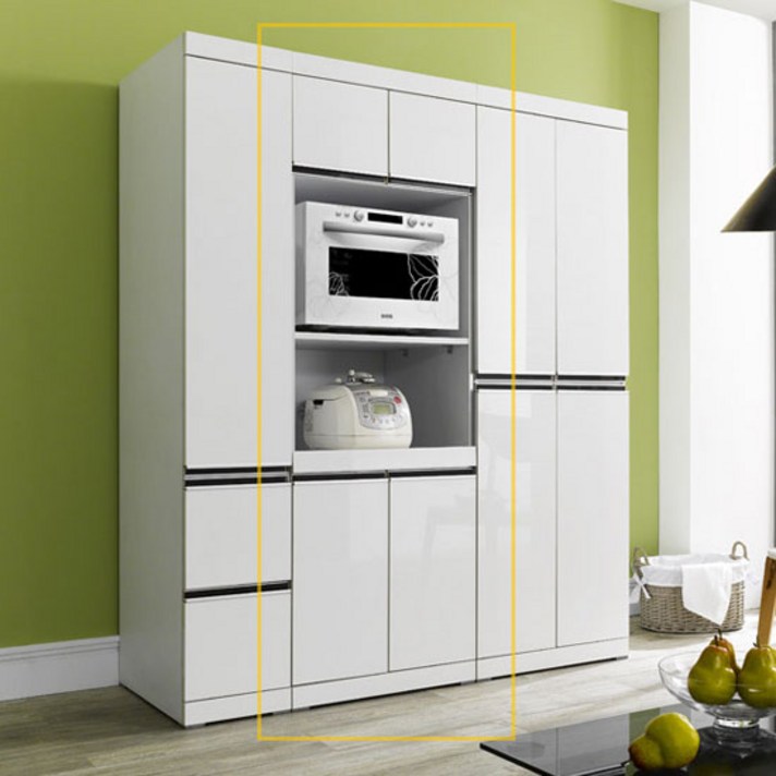 동서가구 시클리 1800 하이그로시 광파 오븐렌지대, 화이트