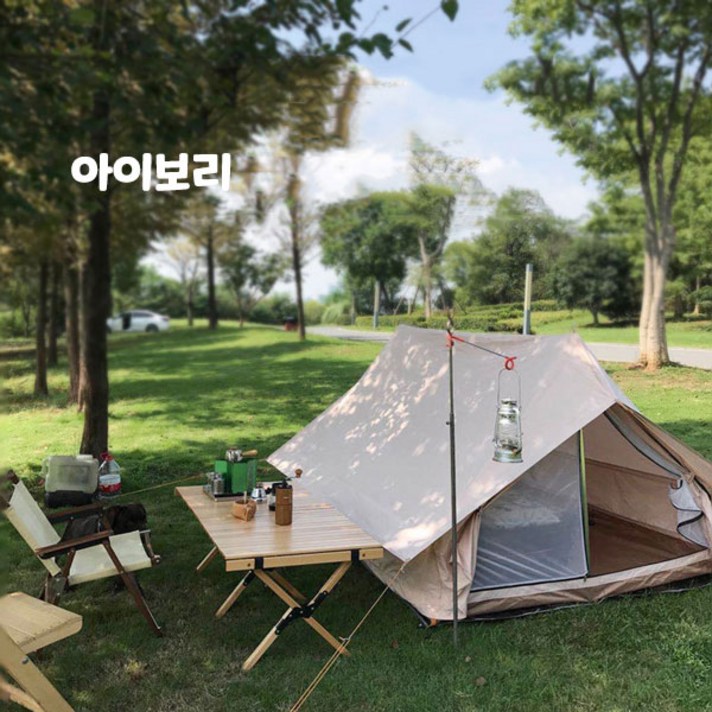 감성캠핑 A형 면텐트 2인용 미니 하우스형 텐트 B201227, 아이보리