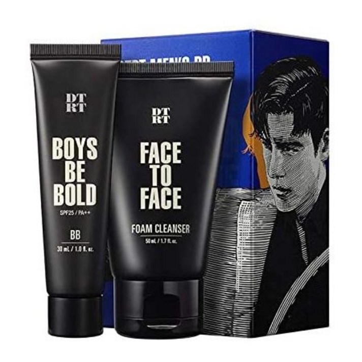 【유익한 클렌저 포함] 남성 화장품 DTRT BB 크림 커버 Boys Be Bold 999999667982, One Size, One Color