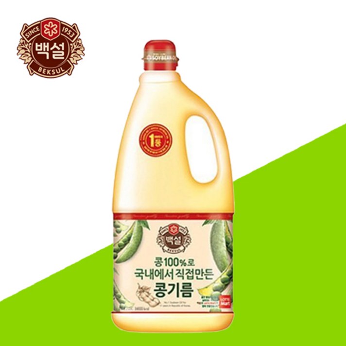 CJ백설 콩기름1.8L 백설콩기름1.8L 백설식용유, 단품