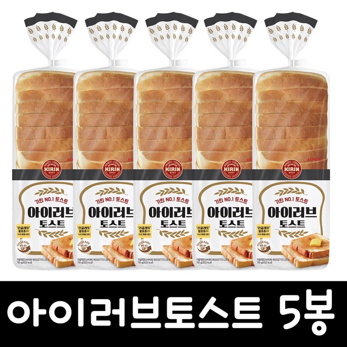 롯데 아이러브 토스트 식빵, 750g, 5봉