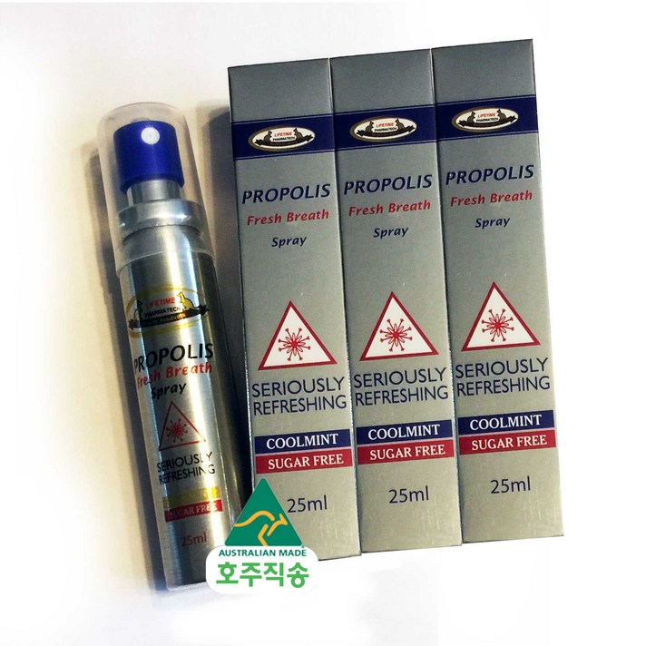 호주 라이프타임 프로폴리스 스프레이 25ml 무가당 쿨민트, 6개