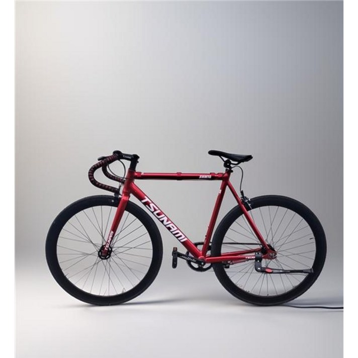쓰나미 픽시 자전거 레드 와인 SNM100 전후방브레이크포함, SIZE L, 1개, 175cm