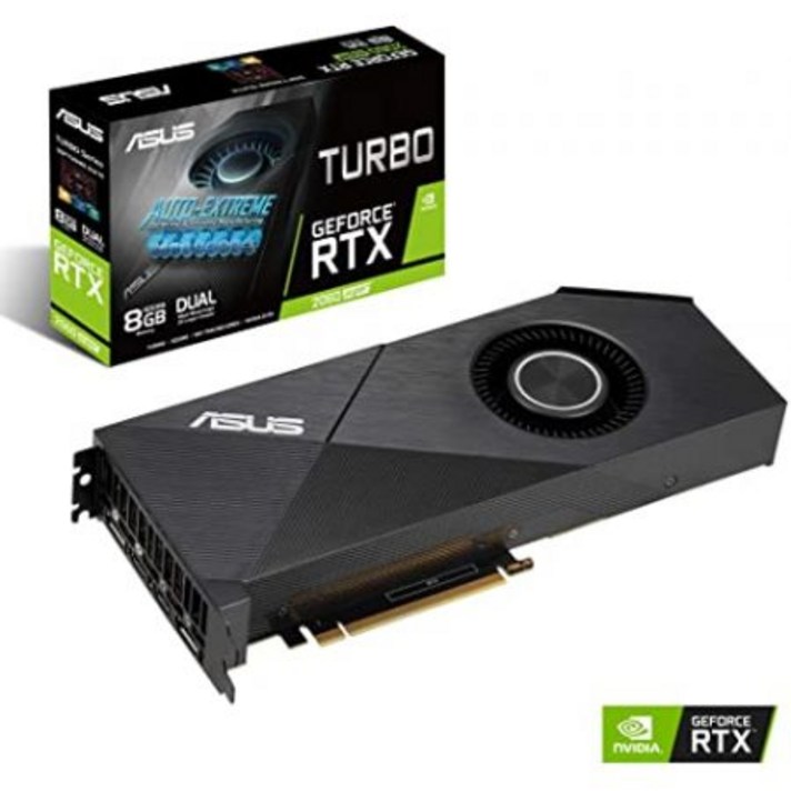 Asus GeForce RTX 2060 Super 8G Turbo Edition GDDR6 HDMI DisplayPort Graphics Card (TURBO-RTX2060S-8, 상세 설명 참조0