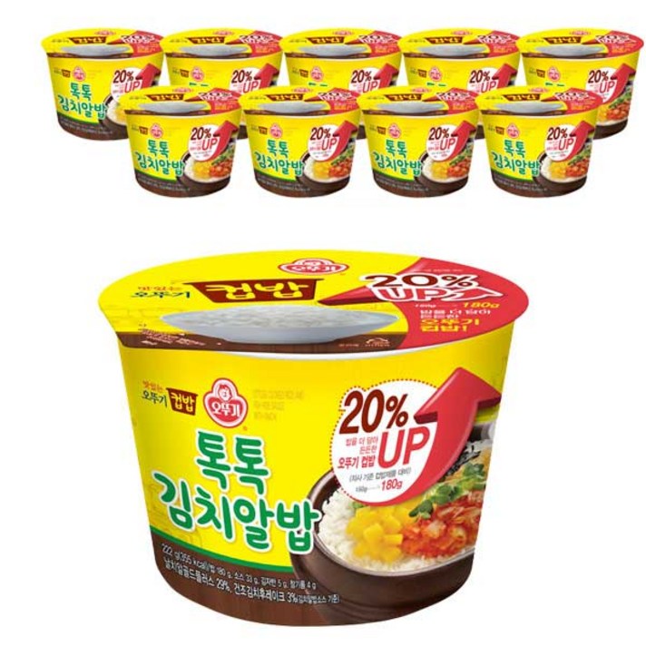 오뚜기 컵밥 톡톡 김치알밥 222g(증량), 222g, 10개