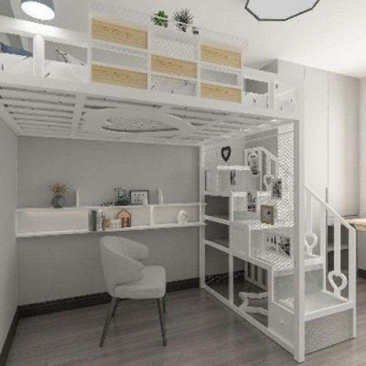 철제벙커침대 이케아 좁은방 2층 더블 2인용 책상 맞춤 제작하다, 기본