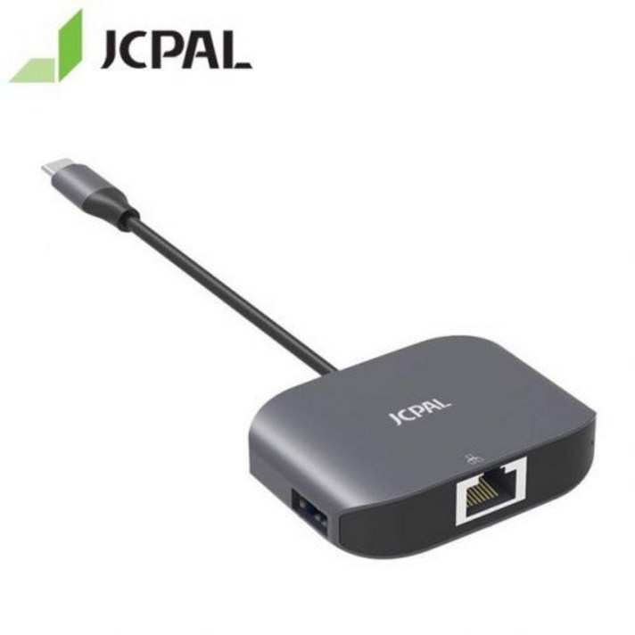 [해외] JCPAL USBC 허브 RJ45 기가비트 이더넷 USB3.0 포트 스위치 MACBOOK PRO TYPEC 허브 용 10110 MBPS MULITPORT USBC 허브, 상세내용표시