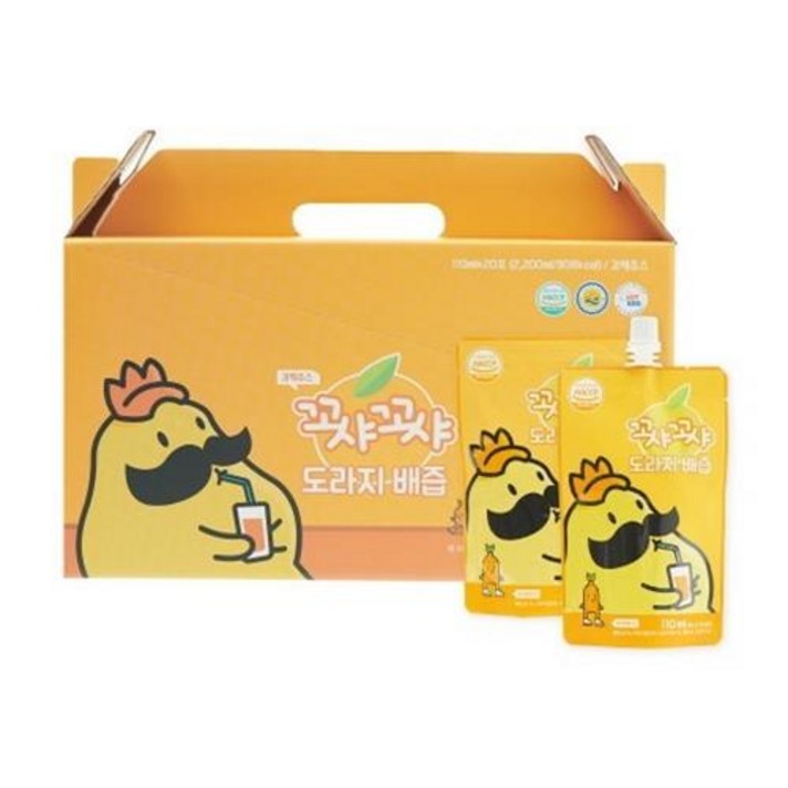 꼬샤꼬샤 도라지배즙 스파우트빨대형, 110ml, 80개입