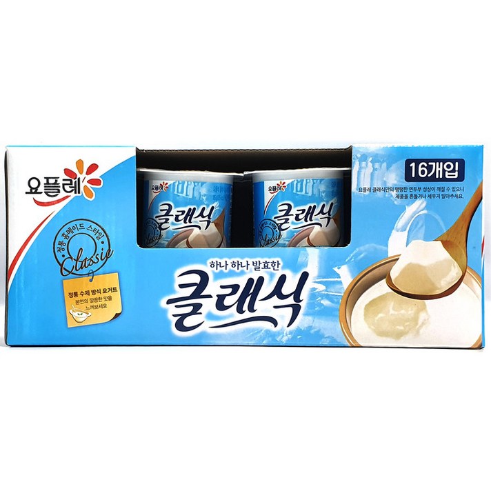 빙그레 요플레 클래식 요거트 85g x 16