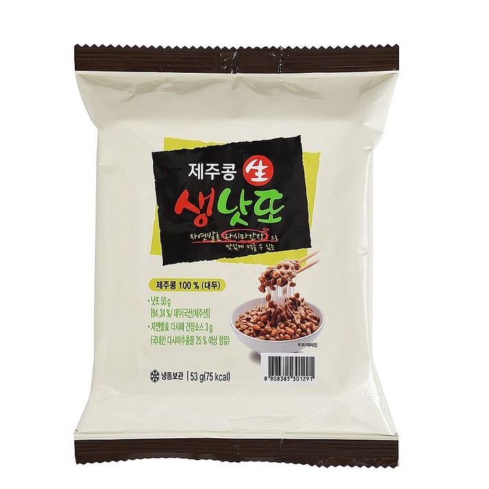 (주)으뜸엘엔에스 먹기편한 제주콩 생낫또, 12팩, 53g