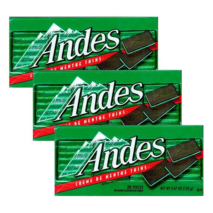 앤디스 민트 초콜릿 Andes Creme de Menthe 132g 28개입 3팩