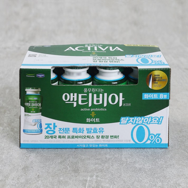 [메가마트]풀무원 액티비아 화이트 130ml*8, 1개