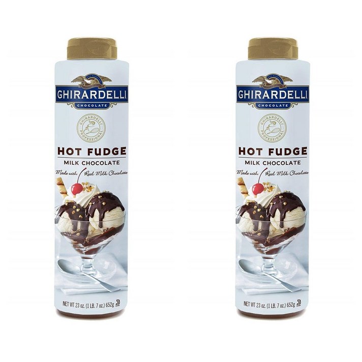 Ghirardelli Hot Fudge Milk Chocolate 기라델리 핫 퍼지 밀크 초코 소스 시럽 652g 2개