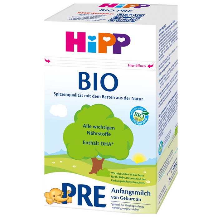 Hipp Starting milk Pre Bio from birth 힙분유 신생아 분유 프리 바이오 독일 발송 21oz (600g) X 6팩