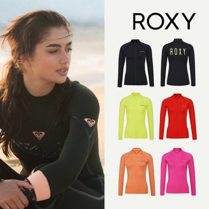 [매장정품] 록시 쎄시 서프 집업 래쉬가드