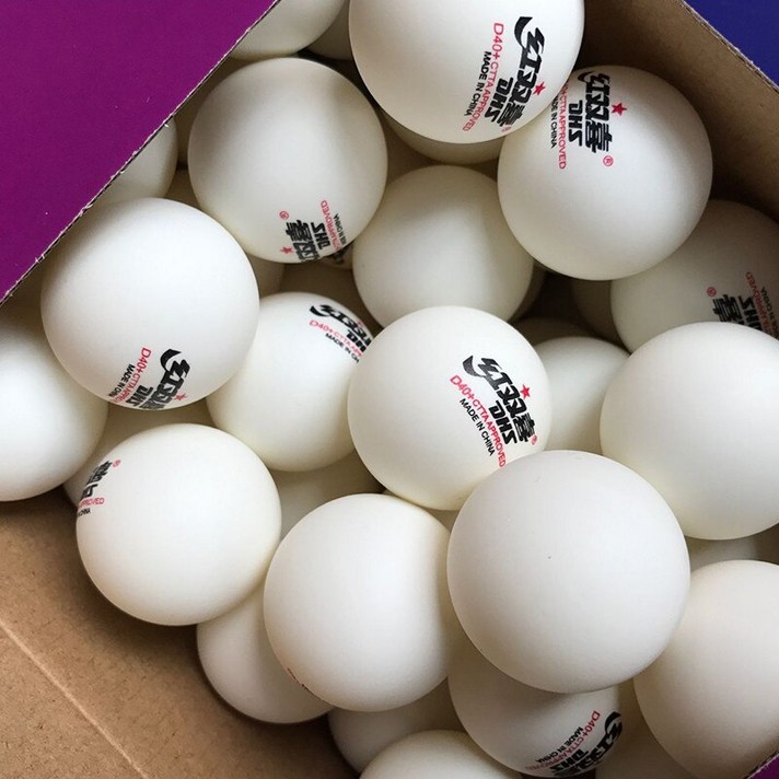 DHS D40 + 탁구공 100 공/로트 신소재 플라스틱 폴리 핑퐁볼 탁구공, white 100balls_2