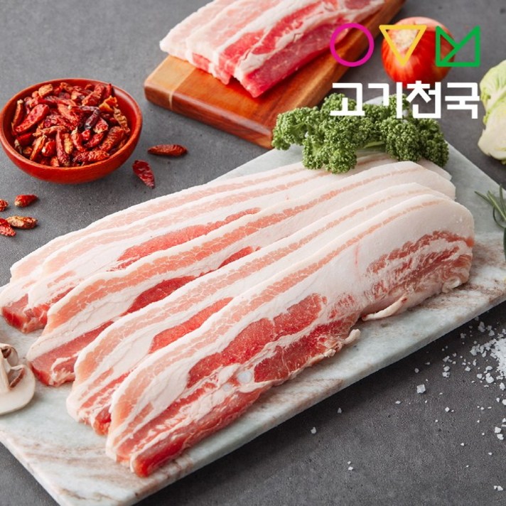 고기천국 삼겹살(구이용) 200g, 1팩