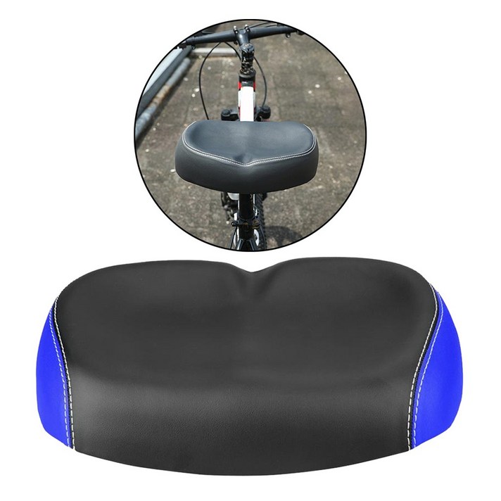JC 자전거 좌석 넓은 대형 자전거 안장 쿠션 패드 자전거 시트 쿠션 남성 여성 자전거 안장 사이클링 큰 코가없는 부