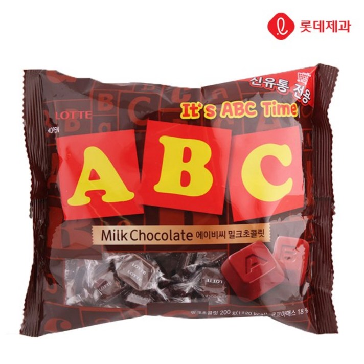 롯데 ABC 초콜릿 200gx10봉 발렌타인데이 롯데제과, 10개, 200g