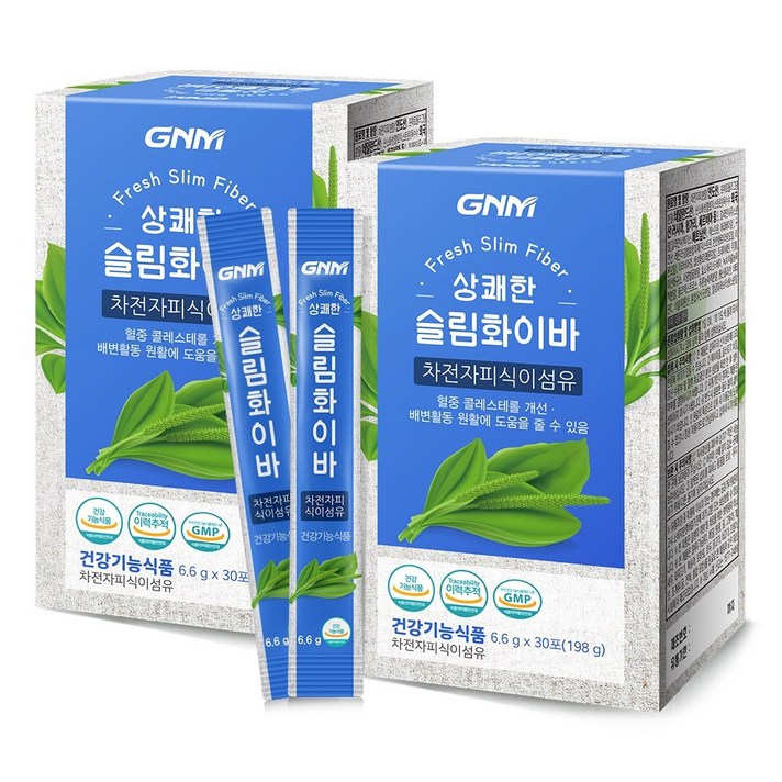 GNM자연의품격 상쾌한 슬림화이바 차전자피 식이섬유 30포, 6.6g, 60개입