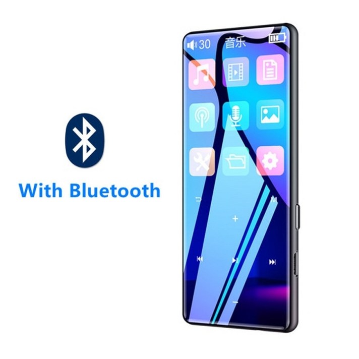 mp3 Yescool X10 무손실 MP3 플레이어 블루투스 금속 HiFi 휴대용 FM, 하얀, 128GB