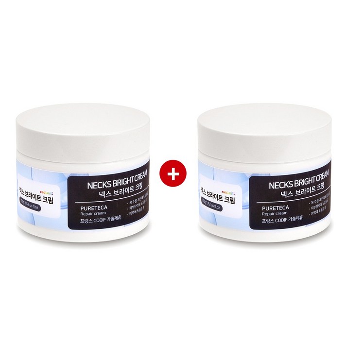 루트밀 넥스브라이트 넥크림 100ml 2개 + 롤러마사지기 대용량 목 주름개선 사은품증정, 1개