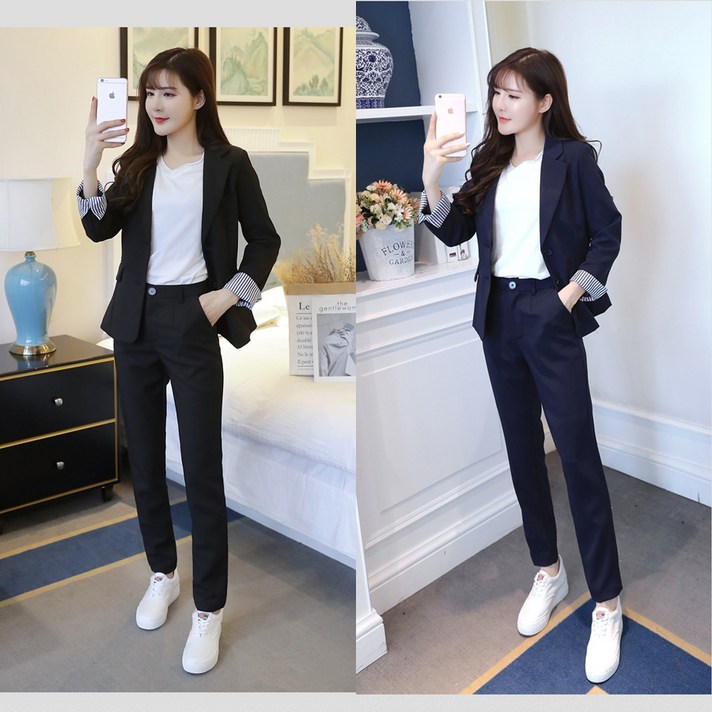 도희날다 정장세트 HE 674 정장바지 투피스세트 여성정장세트 오피스룩 정장자켓 슬랙스
