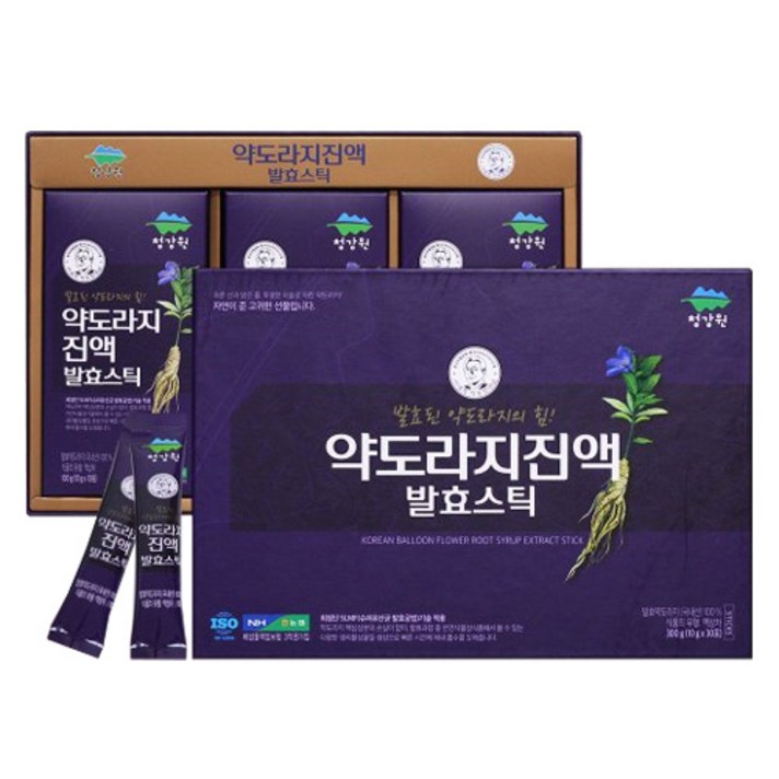 청강원 약도라지진액 발효스틱 1박스 300g(10g X 30포) 무첨가 도라지100%, 약도라지진액 발효스틱 1박스 300g