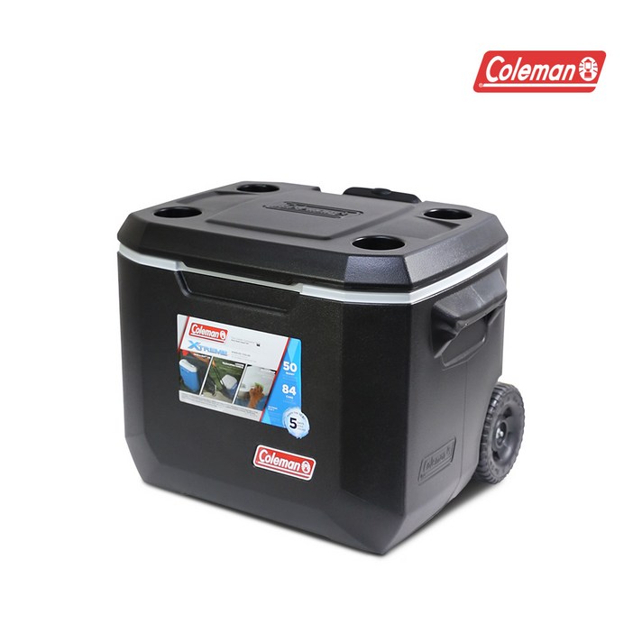 콜맨 50쿼터 익스트림5 휠드쿨러 아이스박스 블랙 3000002003 / 5145 / 2003, 선택완료