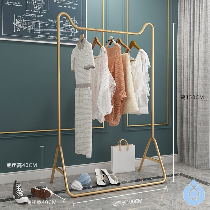 심플하고 모던 고양이 인테리어 골드철제행거 4사이즈 화이트 블랙 골드, 리뉴얼 [골드100 롱]