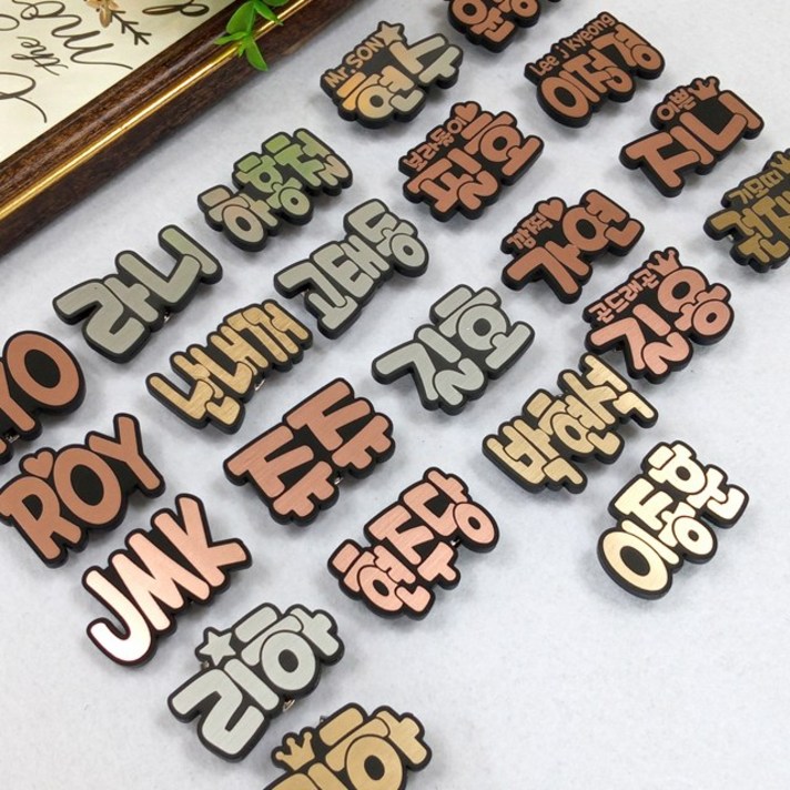 경남자수 주문제작 볼마커 볼마크 볼마킹 골프용품 필드용품 케이스포함, 4.글씨타입(실버)