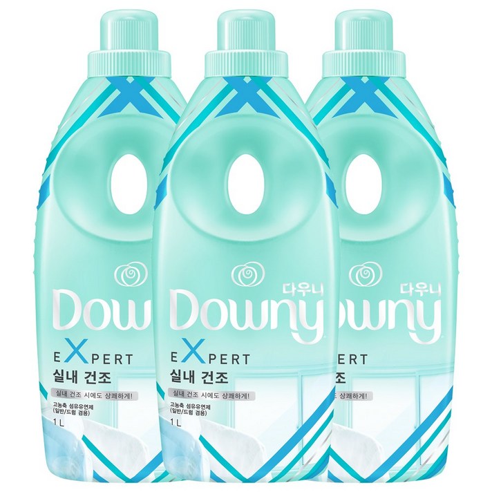 다우니 엑스퍼트 실내 건조 향 본품, 1L, 3개