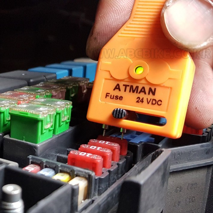 ATMAN 휴즈테스터 FT-1 퓨즈테스터 (배터리교체가능) DC12V ~ DC24V ( )
