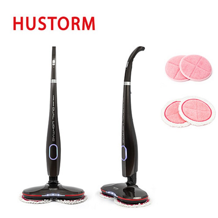 [휴스톰] 휴스톰 HS-9200SV 듀얼라이팅 무선물걸레청소기, 메탈그레이/공통
