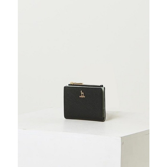 [헤지스 악세서리 여성]블랙 퍼피장식 소가죽 반지갑 WIWA0F002BK