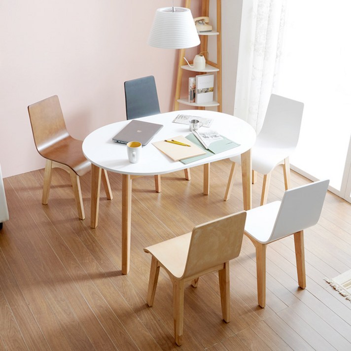 나무뜰 화이트식탁 1200 원목 타원형 테이블 GLS167C 식탁/입식테이블, 원목화이트