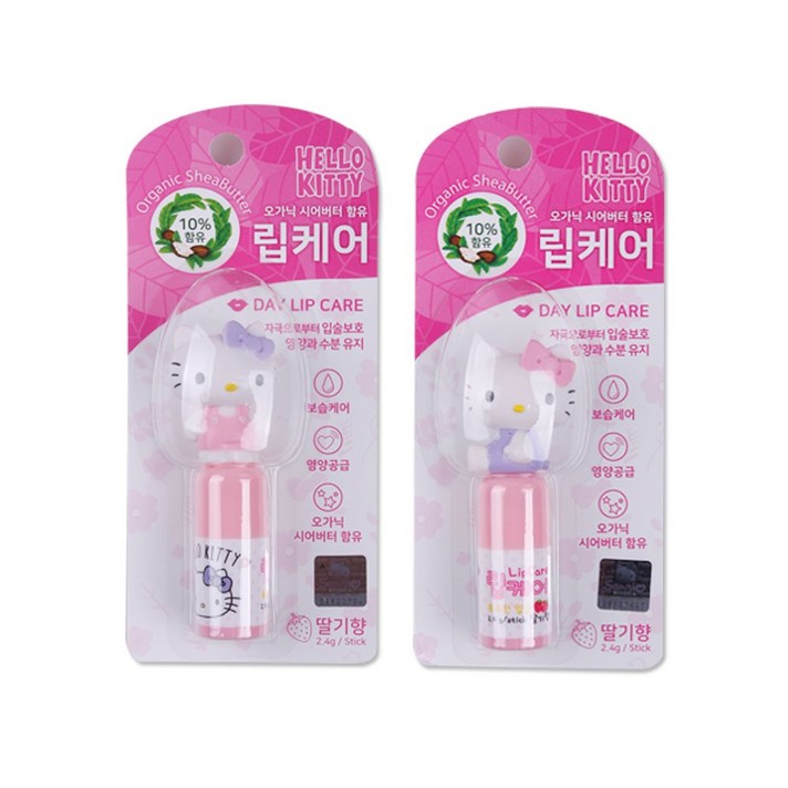 헬로키티 피규어 립케어 (랜덤), 딸기향, 2개