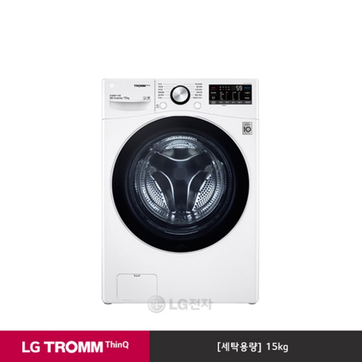 [K쇼핑][LG] TROMM 드럼세탁기 F15WQT [15Kg/화이트], 단일상품