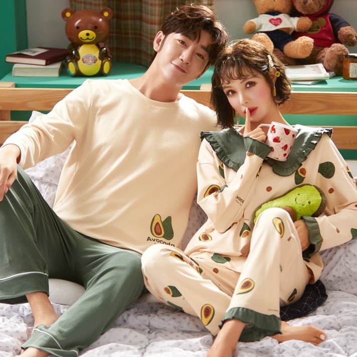 couyor 커플용 잠옷 상하의 세트 홈웨어 파자마세트