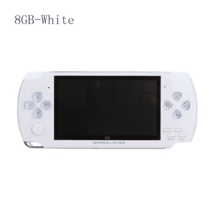 레트로게임기 Video Game Console Player X6 for PSP Gamapad Handheld Retro 4.3 inch Screen Mp4 Player Game Player Support Camera Video E-book, Black without Cam 193 Black without Cam